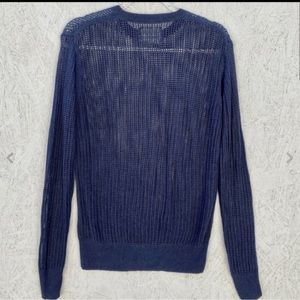 AllSaints Groid Crew Navy Sweater